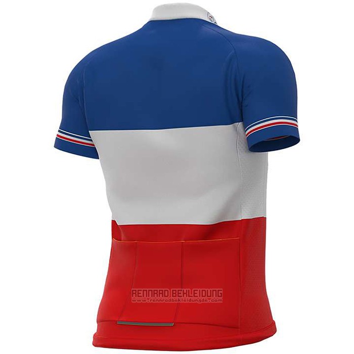 2020 Fahrradbekleidung Groupama-FDJ Champion Frankreich Trikot Kurzarm und Tragerhose